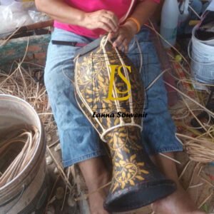 The creation of bamboo & ratan vase