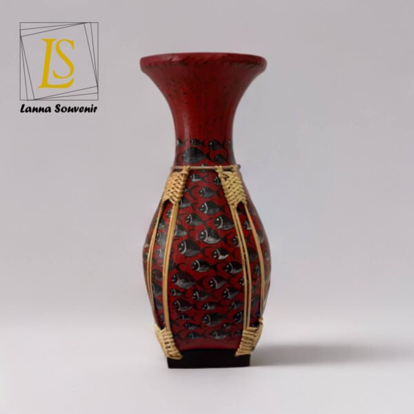 Handmade red vase