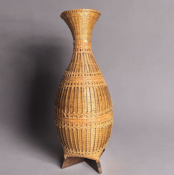 Handcrafted Bamboo & Rattan Woven Vase