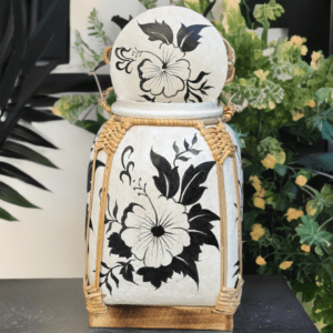 Hand-Painted Bamboo Rice Box